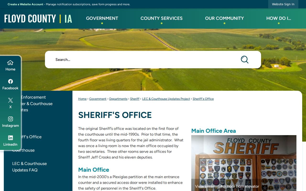 Floyd County arrest search sheriff office and booking records