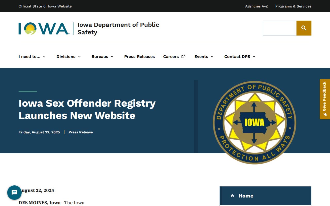 Floyd County sex offender registry redesign announcement