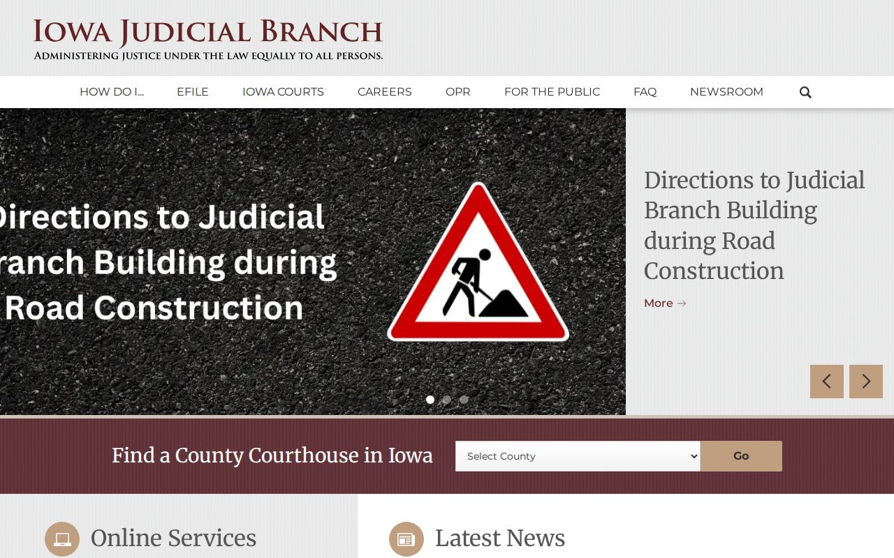 Iowa Judicial Branch Floyd County criminal court records access