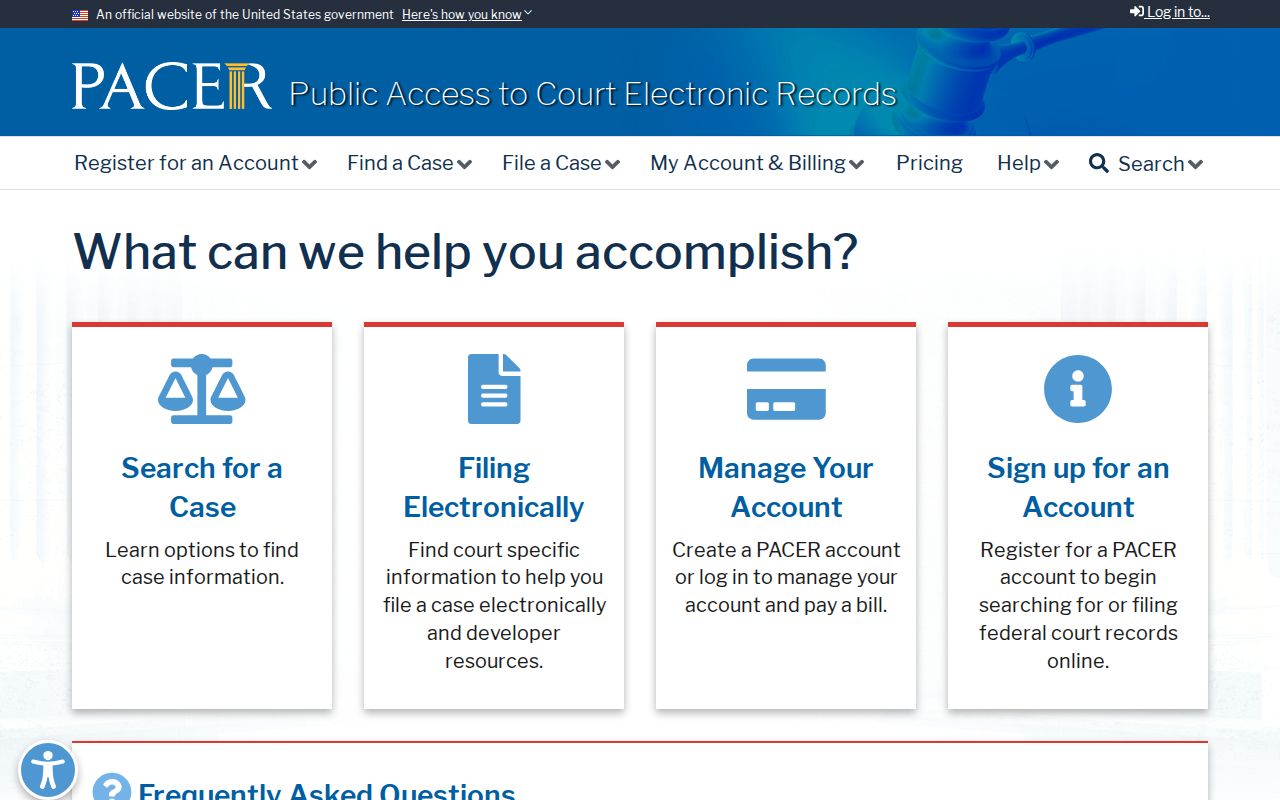 PACER federal court search for Floyd County criminal records